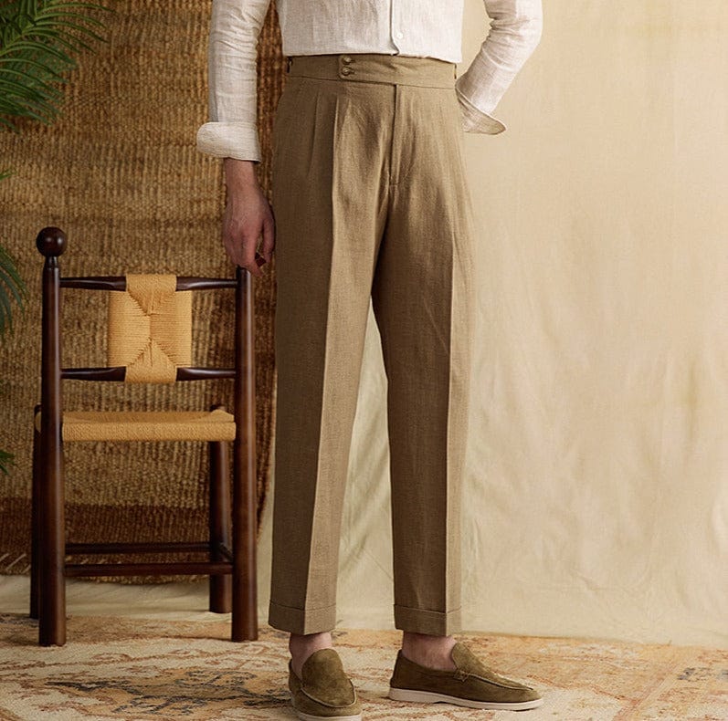 Pantalon en lin Bacco