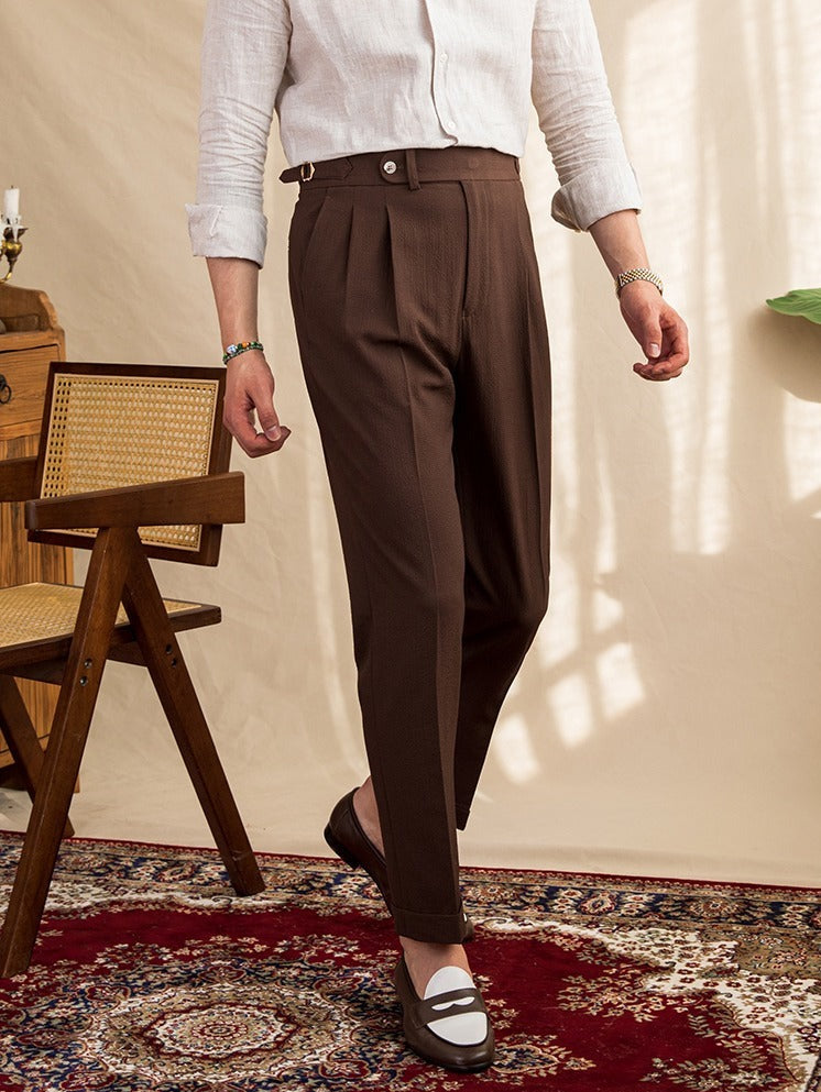 Sesto - Pantalon en seersucker