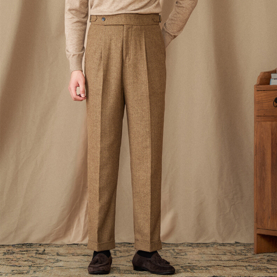 Pantalon en laine Lucenti
