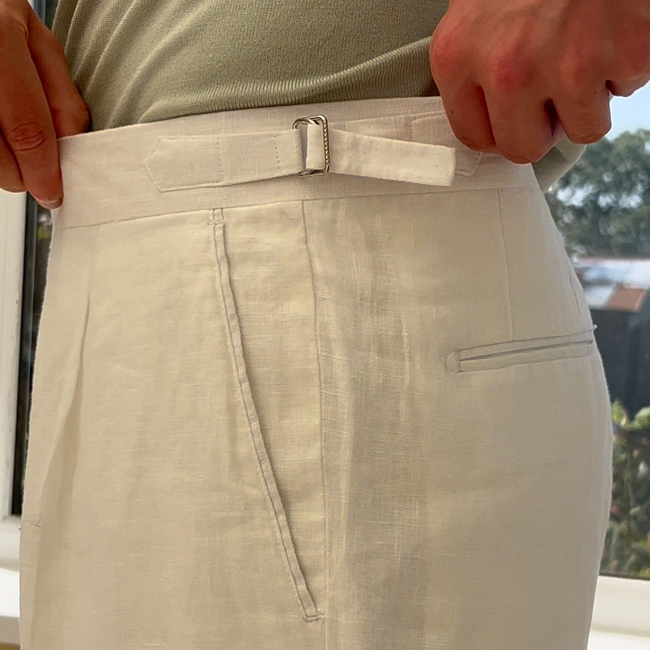 Pantalon en lin Celio