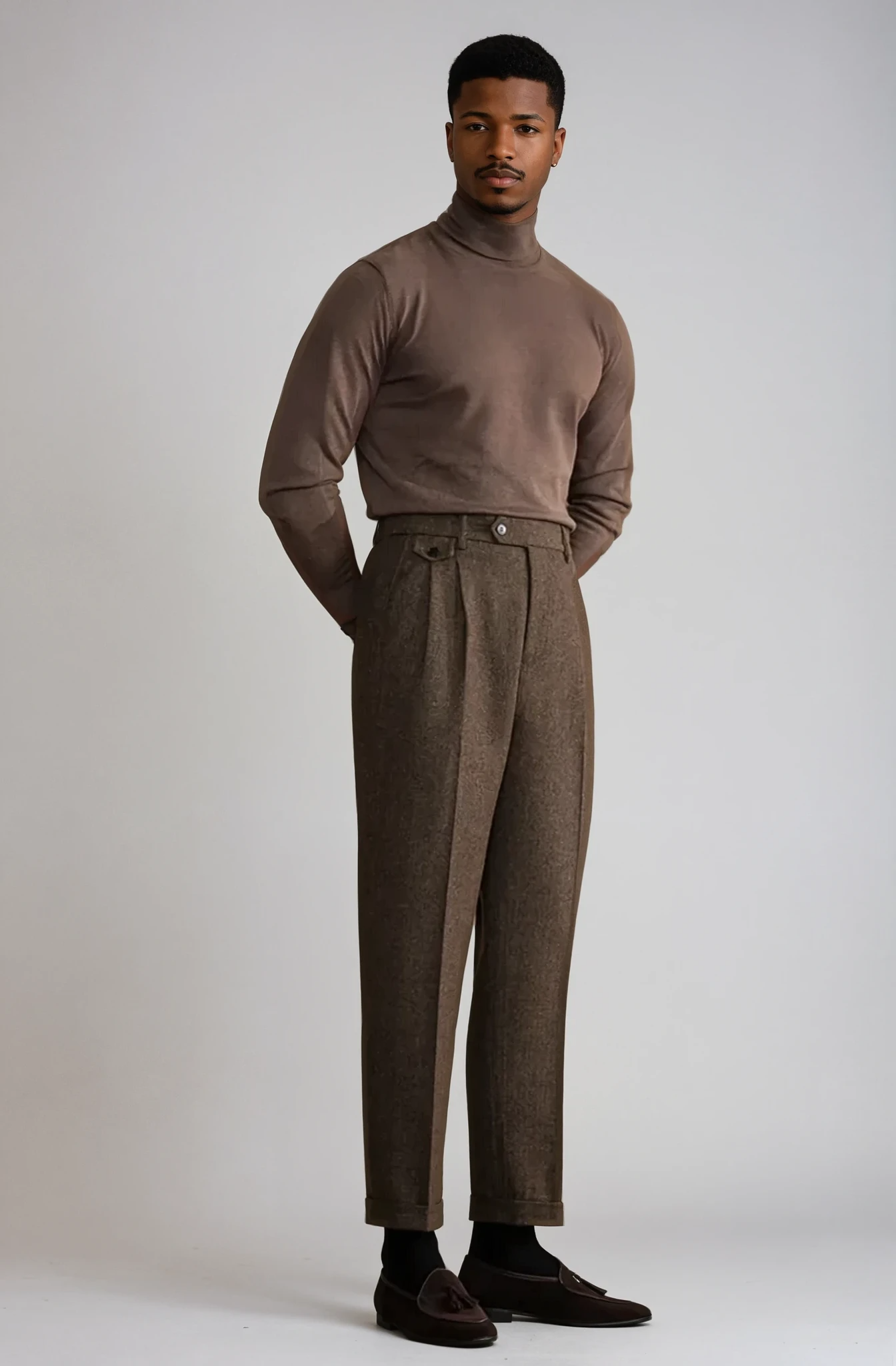 Pantalon en laine Romano