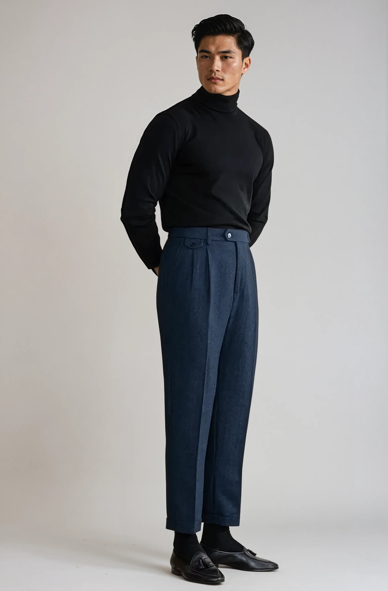 Pantalon en laine Romano