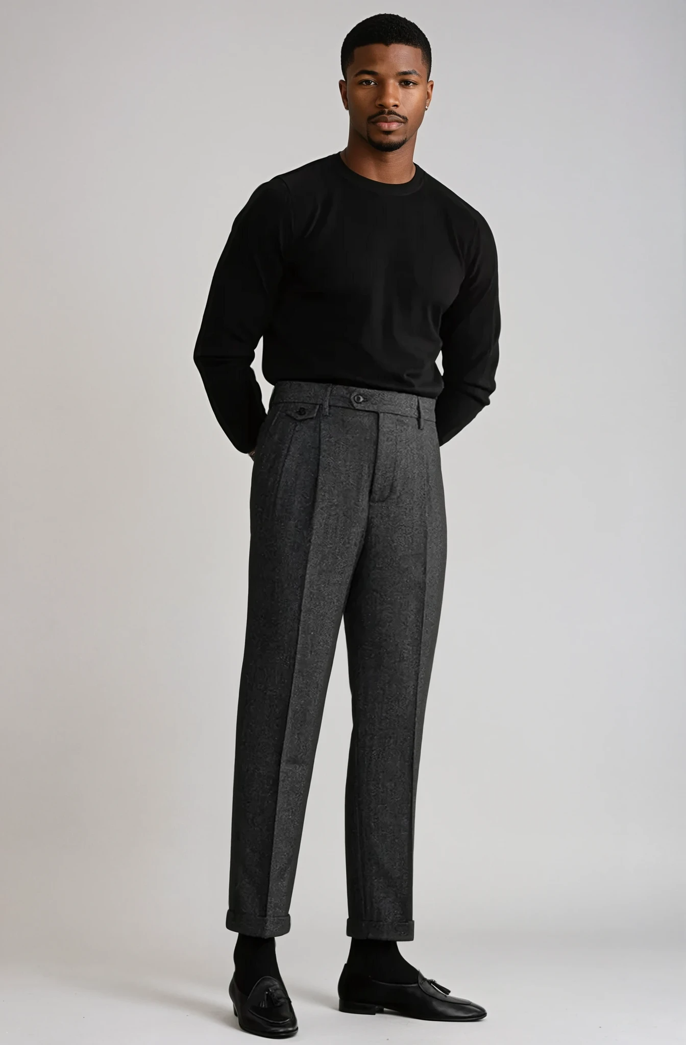 Pantalon en laine Romano