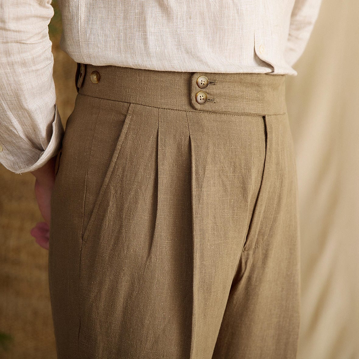 Pantalon en lin Bacco