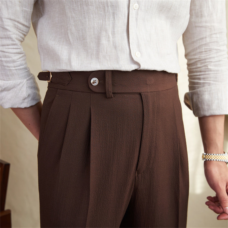 Sesto - Pantalon en seersucker