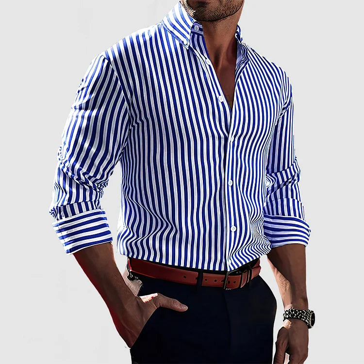 Timothy-Chemise en coton rayé