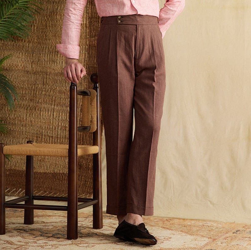 Pantalon en lin Bacco