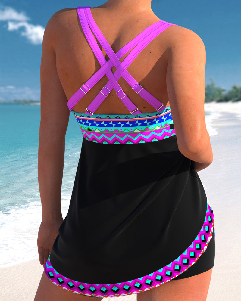 Eliza | Maillot de bain avec laçage et imprimé rayé