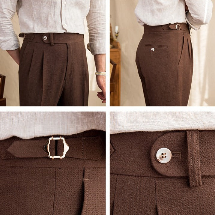 Sesto - Pantalon en seersucker