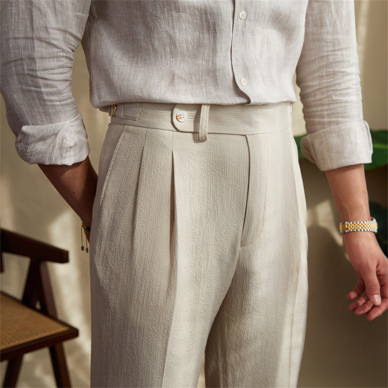 Sesto - Pantalon en seersucker