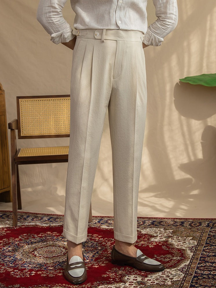 Sesto - Pantalon en seersucker