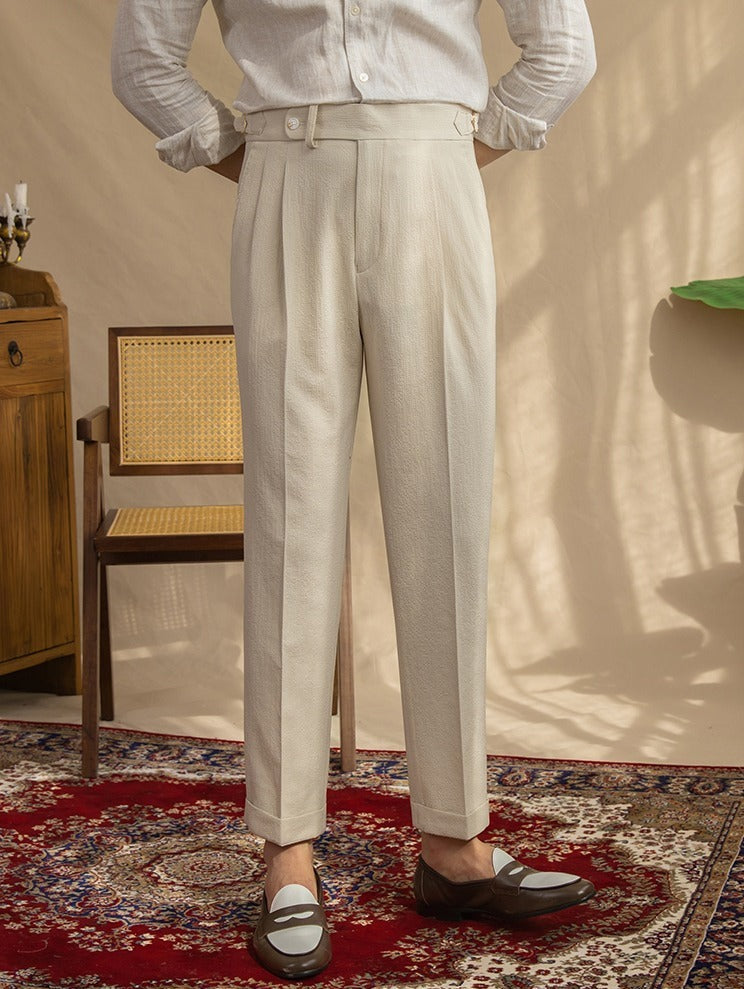 Sesto - Pantalon en seersucker