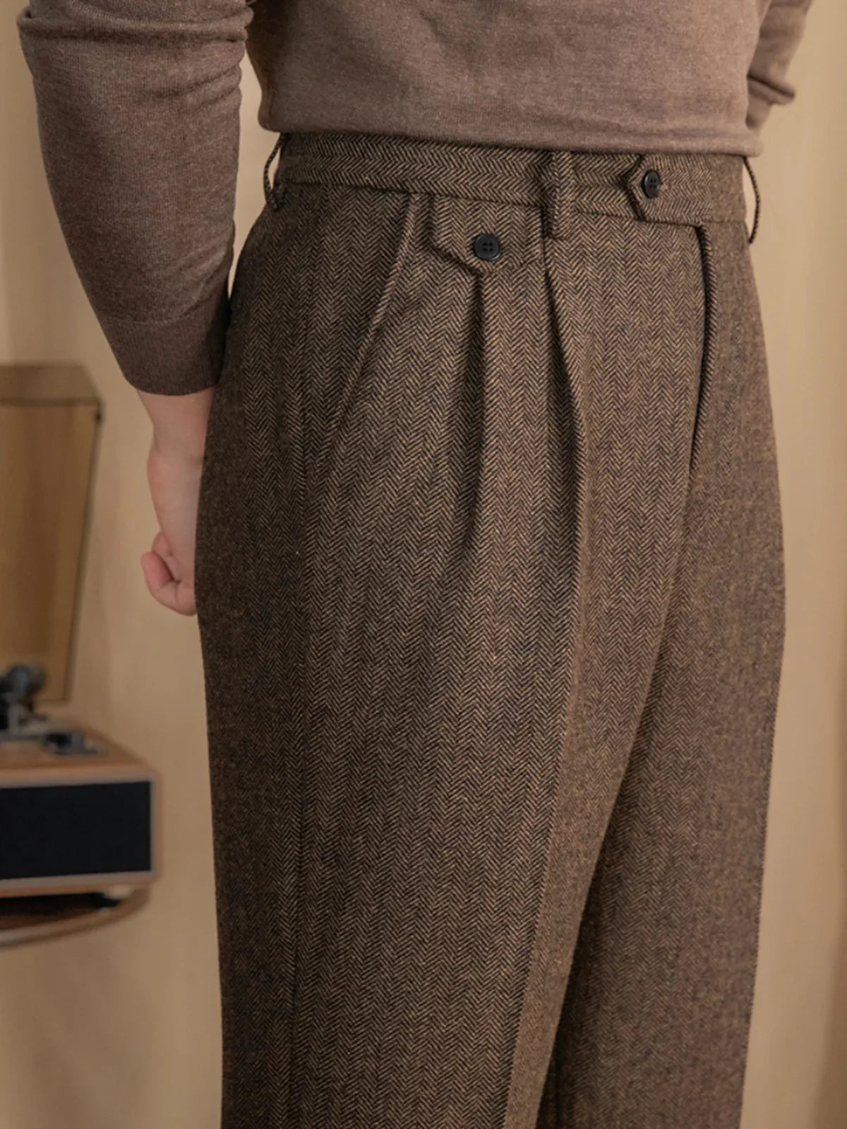 Pantalon en laine Romano