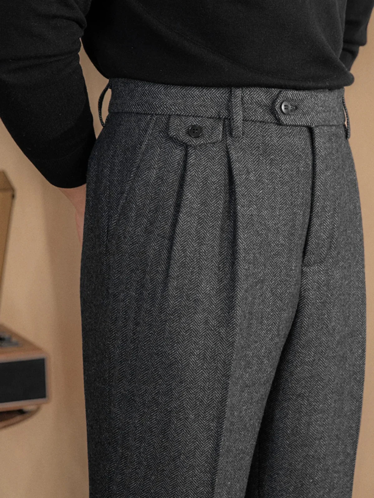 Pantalon en laine Romano